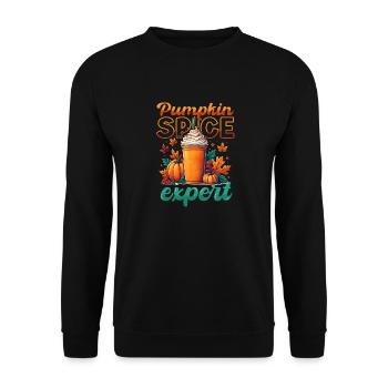 Expert en épices de citrouille saison d'automne - Sweat-shirt Unisexe - noir - Devant - Alina (178cm) & Michal (187cm)