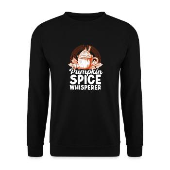 Le murmureur d'épices à la citrouille de la saison d'automne - Sweat-shirt Unisexe - noir - Devant - Alina (178cm) & Michal (187cm)