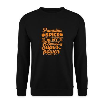 L'épice à la citrouille est mon super pouvoir secret de la saison d'automne - Sweat-shirt Unisexe - noir - Devant - Alina (178cm) & Michal (187cm)