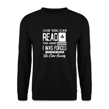 Book Addicted To Book - Unisex Sweatshirt - black - Front - Alina (178cm) & Michal (187cm)