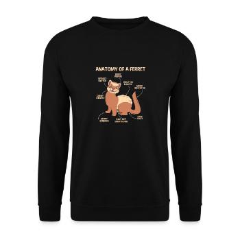 Furet - Sweat-shirt Unisexe - noir - Devant - Alina (178cm) & Michal (187cm)