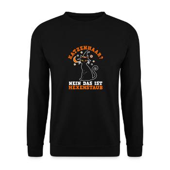 Chat Sorcière Halloween Costume Halloween - Sweat-shirt Unisexe - noir - Devant - Alina (178cm) & Michal (187cm)