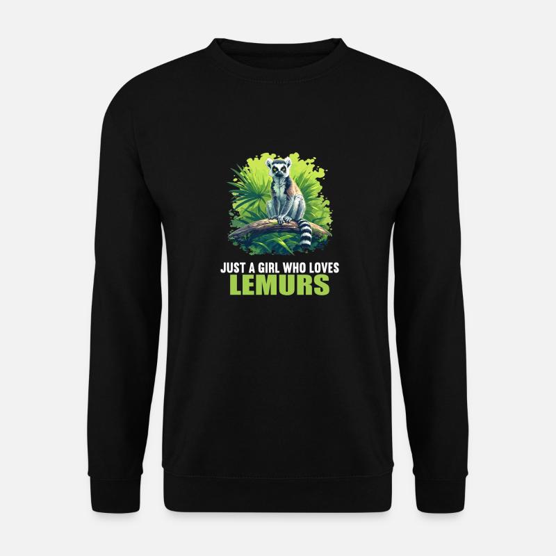 Lemuren Lemurs Lemur - Unisex Sweatshirt - black