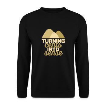 Old Coins New Adventures Numismatics - Unisex Sweatshirt - black - Front - Alina (178cm) & Michal (187cm)