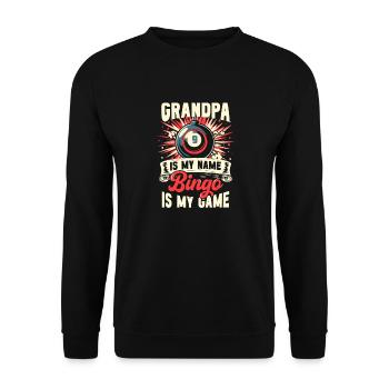 Joueur de bingo interrogez-moi sur la conception du bingo chanceux - Sweat-shirt Unisexe - noir - Devant - Alina (178cm) & Michal (187cm)