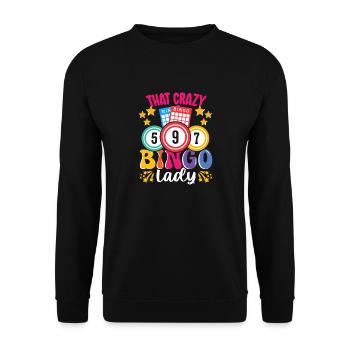 Joueur de bingo interrogez-moi sur la conception du bingo chanceux - Sweat-shirt Unisexe - noir - Devant - Alina (178cm) & Michal (187cm)