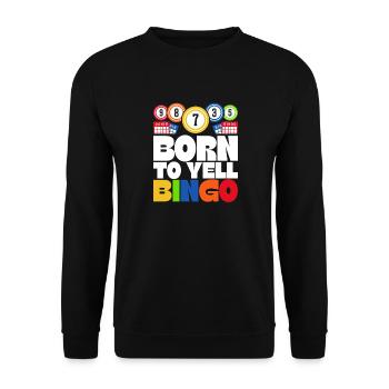 Joueur de bingo interrogez-moi sur la conception du bingo chanceux - Sweat-shirt Unisexe - noir - Devant - Alina (178cm) & Michal (187cm)