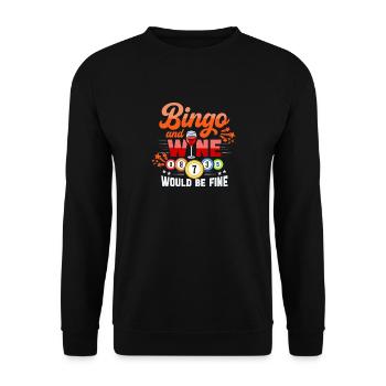 Joueur de bingo interrogez-moi sur la conception du bingo chanceux - Sweat-shirt Unisexe - noir - Devant - Alina (178cm) & Michal (187cm)