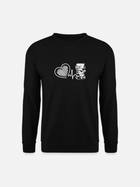 I Love Reading Heartbeat - Unisex Sweatshirt - black