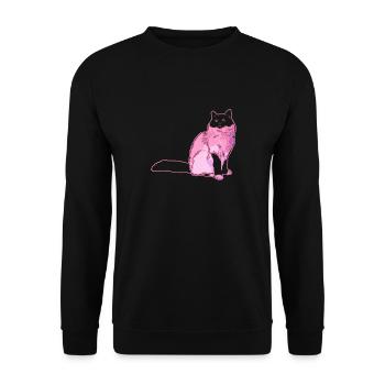 Birman cat Birman cat Colorful - Unisex Sweatshirt - black - Front - Alina (178cm) & Michal (187cm)