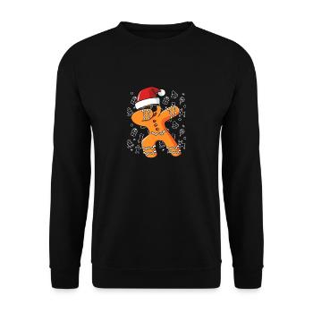bonhomme en pain d’épice Coeur en pain d’épice Snacking en pain d’épice - Sweat-shirt Unisexe - noir - Devant - Alina (178cm) & Michal (187cm)