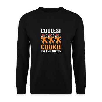 Gingerbread Man Gingerbread Heart Gingerbread Snacking - Unisex Sweatshirt - black - Front - Alina (178cm) & Michal (187cm)