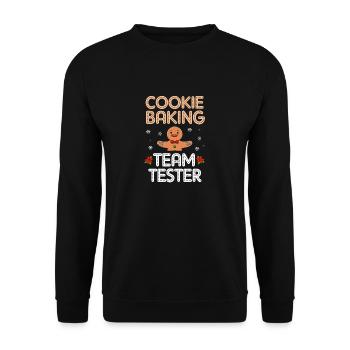 bonhomme en pain d’épice Coeur en pain d’épice Snacking en pain d’épice - Sweat-shirt Unisexe - noir - Devant - Alina (178cm) & Michal (187cm)