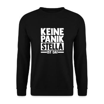 Vorname Stella - Unisex Pullover - Schwarz - Vorne - Alina (178cm) & Michal (187cm)