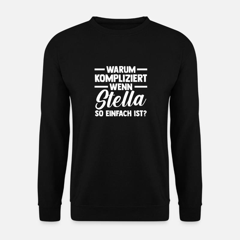 Vorname Stella - Unisex Pullover - Schwarz