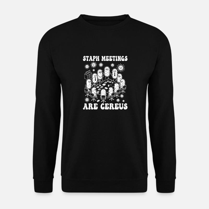 Staphylocoque rencontre microbiologie microbiologiste bactéries - Sweat-shirt Unisexe - noir