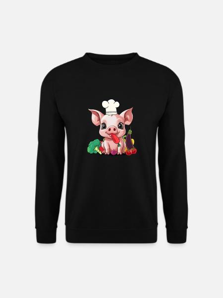 Pig Vegetable Cook Cook Cooks Cook Piglet - Unisex Sweatshirt - black