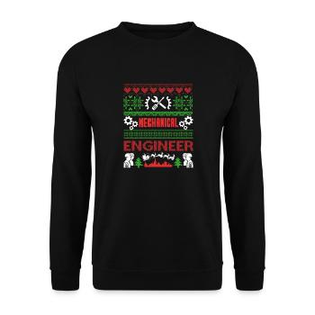 Mechanical Engineer Mechanical Engineer Christmas - Unisex Sweatshirt - black - Front - Alina (178cm) & Michal (187cm)