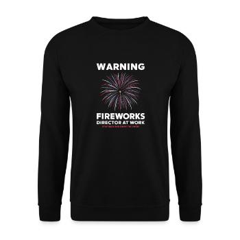Pyrotechniker Feuerwerk Pyrotechnik - Unisex Pullover - Schwarz - Vorne - Alina (178cm) & Michal (187cm)
