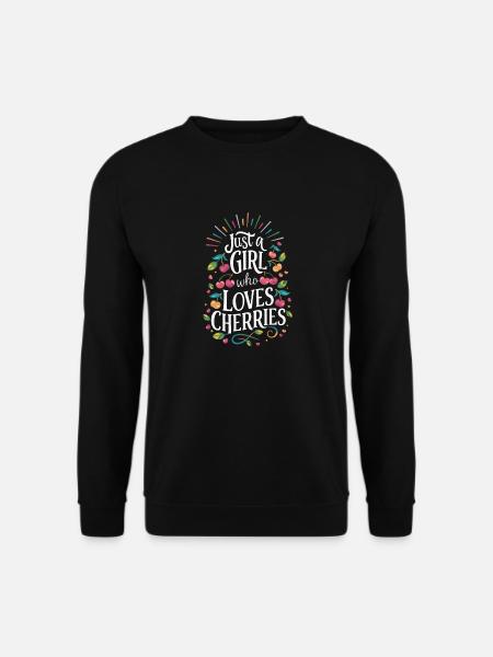 Cherries Cherries Fruits Food - Unisex Sweatshirt - black