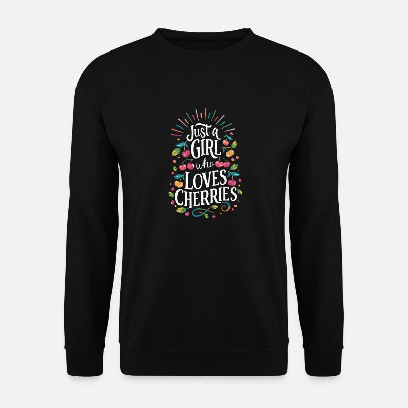 Kirsche Kirschen Früchte Essen - Unisex Pullover - Schwarz