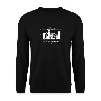 Daten oder es ist nicht passiert für Studenten - Unisex Pullover - Schwarz - Vorne - Alina (178cm) & Michal (187cm)