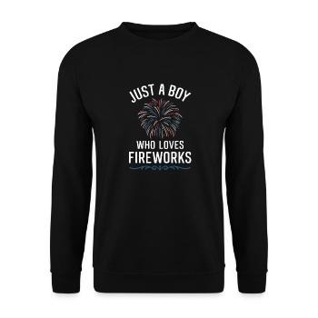 Pyrotechnics Fireworks Pyrotechnics - Unisex Sweatshirt - black - Front - Alina (178cm) & Michal (187cm)