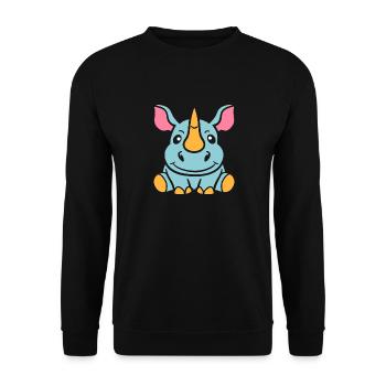 rhinoceros - Unisex Sweatshirt - black - Front - Alina (178cm) & Michal (187cm)