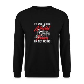 Si je n’apporte pas mes trains miniatures - Sweat-shirt Unisexe - noir - Devant - Alina (178cm) & Michal (187cm)
