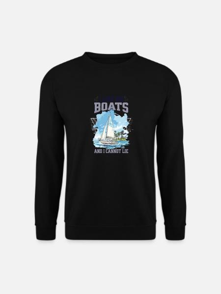I Like Big Boats And I Cannot Lie Segelboot Design - Unisex Pullover - Schwarz