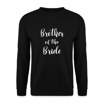 Brother Of The Bride Family Bridal Party - Unisex Pullover - Schwarz - Vorne - Alina (178cm) & Michal (187cm)