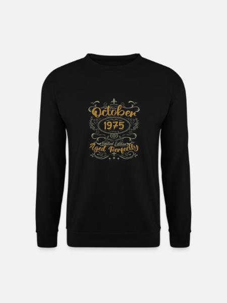Oktober 1975 Cadeau 1975 Verjaardag Oktober 1975 - Uniseks sweater - zwart