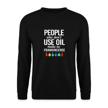Essential oil - Unisex Sweatshirt - black - Front - Alina (178cm) & Michal (187cm)
