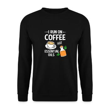Essential oil - Unisex Sweatshirt - black - Front - Alina (178cm) & Michal (187cm)