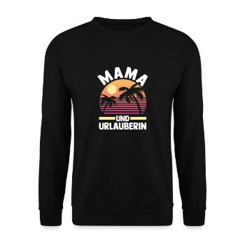 Vacancier Mère Maman - Sweat-shirt Unisexe - noir - Devant - Alina (178cm) & Michal (187cm)