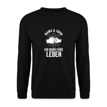 Mother Mom And Son - Unisex Sweatshirt - black - Front - Alina (178cm) & Michal (187cm)