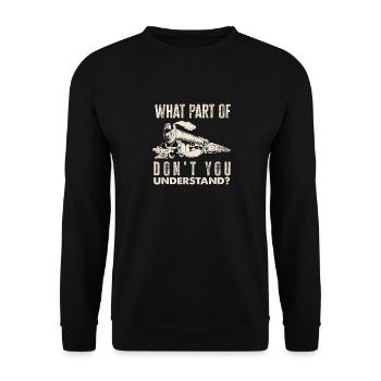 Welcher Teil Verstehst Du Nicht Zugliebhaber - Unisex Pullover - Schwarz - Vorne - Alina (178cm) & Michal (187cm)