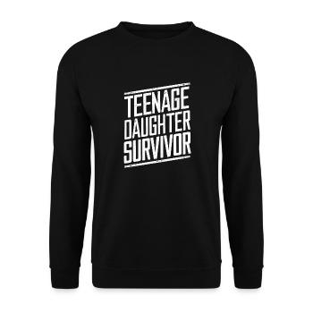 Funny, sarcasm, sarcastic humor, irony - Unisex Sweatshirt - black - Front - Alina (178cm) & Michal (187cm)