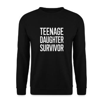 Funny, sarcasm, sarcastic humor, irony - Unisex Sweatshirt - black - Front - Alina (178cm) & Michal (187cm)