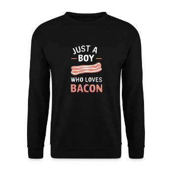 Bacon Breakfast Bacon - Unisex Sweatshirt - black - Front - Alina (178cm) & Michal (187cm)