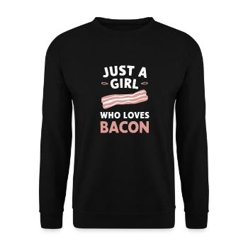 Bacon Breakfast Bacon - Unisex Sweatshirt - black - Front - Alina (178cm) & Michal (187cm)