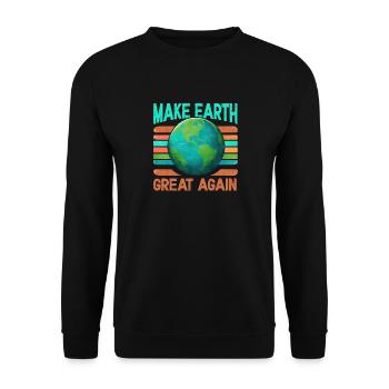 Jour de la Terre 22 avril : rendre sa grandeur à la terre - Sweat-shirt Unisexe - noir - Devant - Alina (178cm) & Michal (187cm)