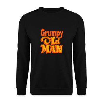GRUMPY OLDMAN - Unisex Sweatshirt - black - Front - Alina (178cm) & Michal (187cm)