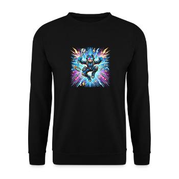 Electrician can do everything - Unisex Sweatshirt - black - Front - Alina (178cm) & Michal (187cm)