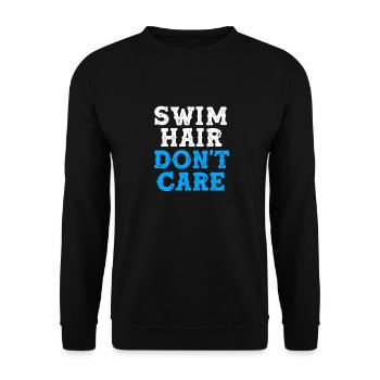 Swimming Swimmers Swimming Pool Swimming Instructors - Unisex Sweatshirt - black - Front - Alina (178cm) & Michal (187cm)