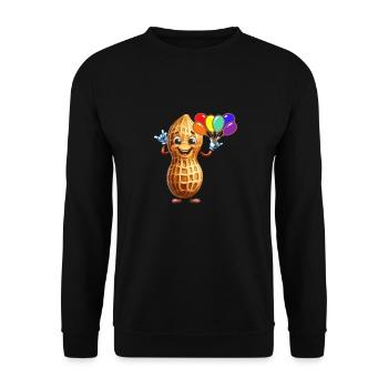 Balloons Kids Birthday Pea Nut Peanuts Nut - Unisex Sweatshirt - black - Front - Alina (178cm) & Michal (187cm)