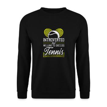 Raquette de joueur de tennis drôle - Sweat-shirt Unisexe - noir - Devant - Alina (178cm) & Michal (187cm)