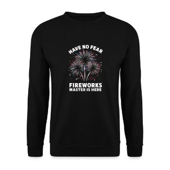 Pyrotechnics Fireworks Pyrotechnics - Unisex Sweatshirt - black - Front - Alina (178cm) & Michal (187cm)