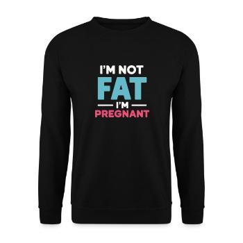 Grossesse Grossesse Accouchement - Sweat-shirt Unisexe - noir - Devant - Alina (178cm) & Michal (187cm)