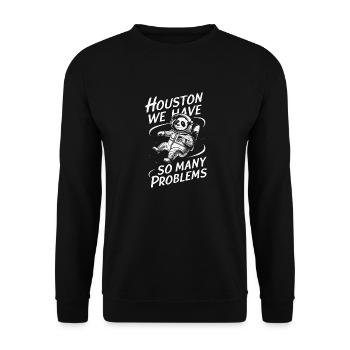 Pandabär Panda Tier Pandas - Unisex Pullover - Schwarz - Vorne - Alina (178cm) & Michal (187cm)